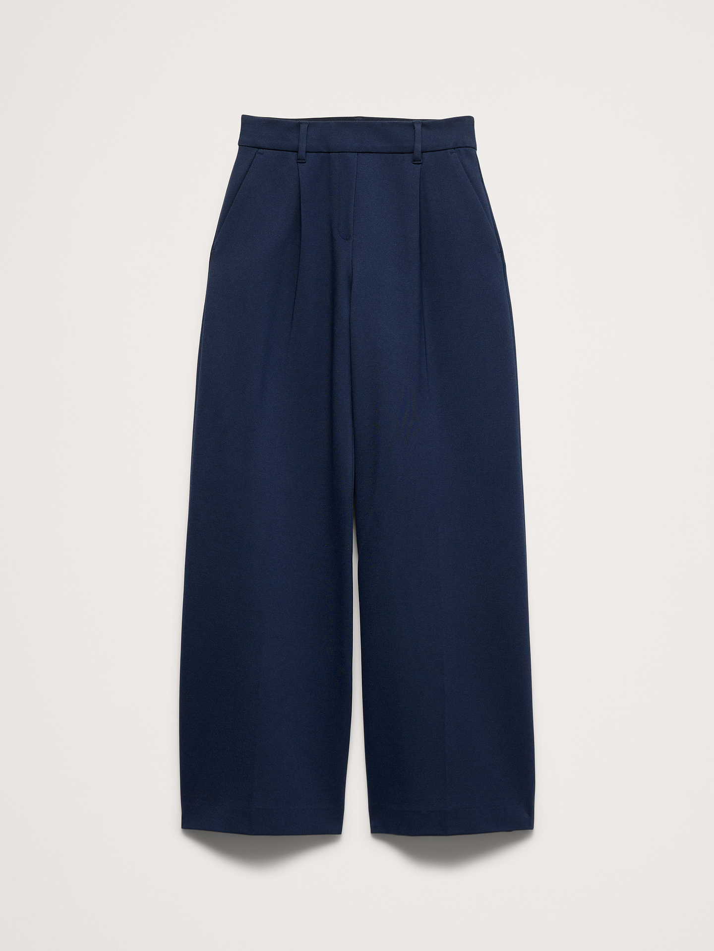 Image number 4 showing, High-Rise Wide-Leg Drapey Ponte Pull-On Pant