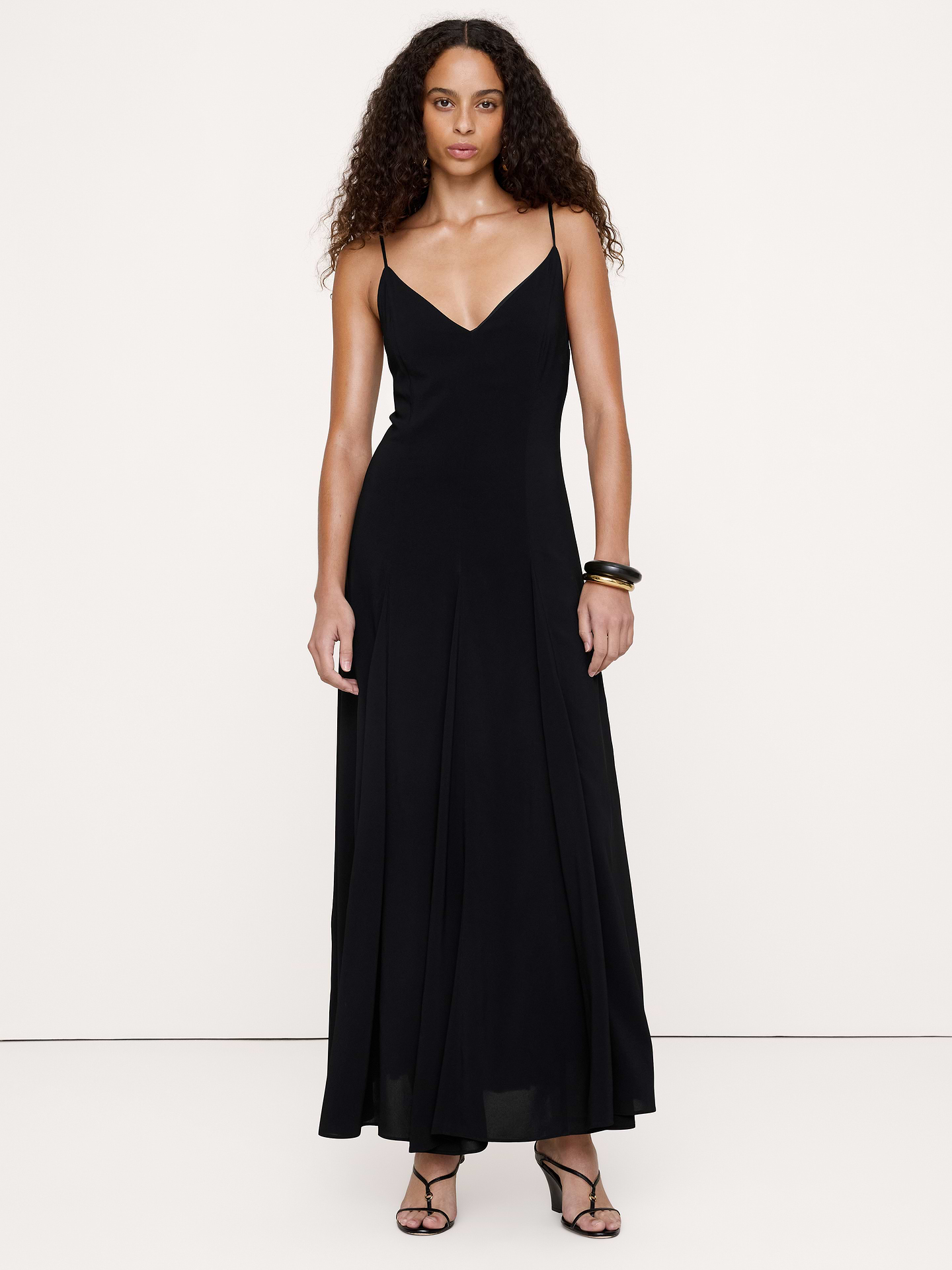 Image number 1 showing, Georgette Paneled Maxi Dress