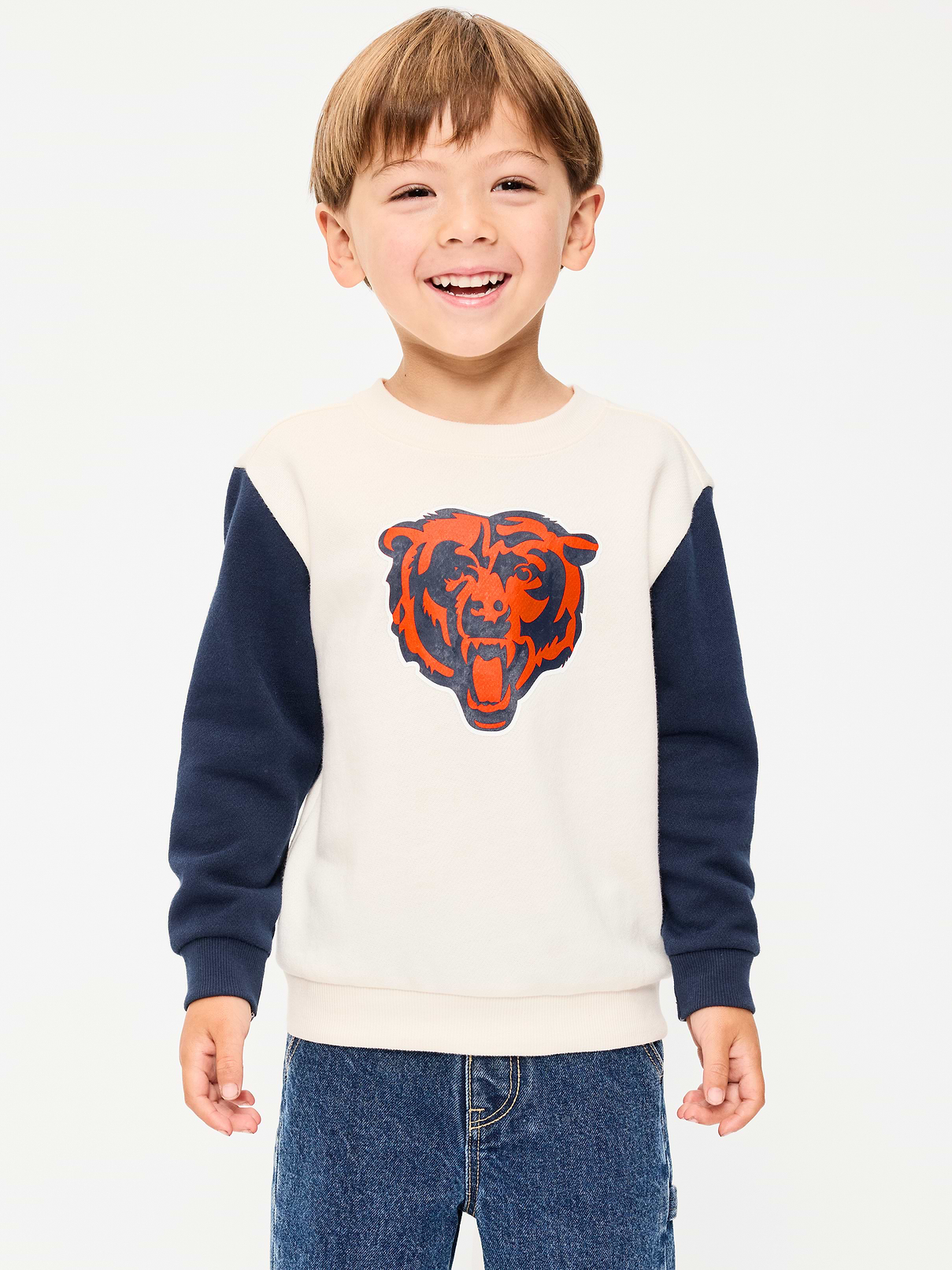 Image number 1 showing, Chicago Bears Oversized Crew-Neck Sweatshirt for Toddler Boys