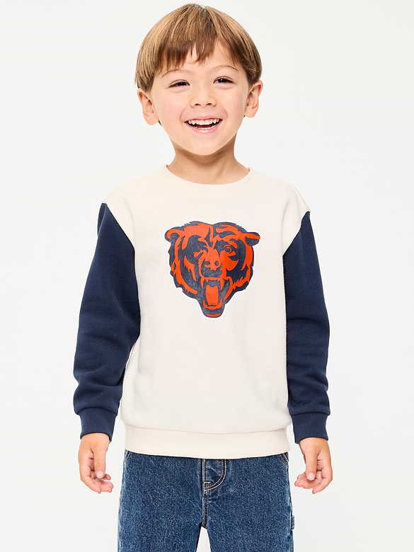 Chicago Bears Oversized Crew-Neck Sweatshirt for Toddler Boys