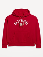 Image 4 of 4, San Francisco 49ers Oversized Pullover Hoodie for Adults