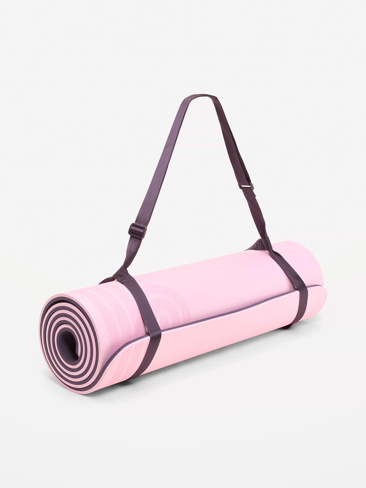 Image 1 of 1, integrated shoulder strap for easy carrying, straps help keep mat securely rolled, easy roll-up design for convenient storage and transport, ideal for yoga, stretching and floor exercises, Product #915956