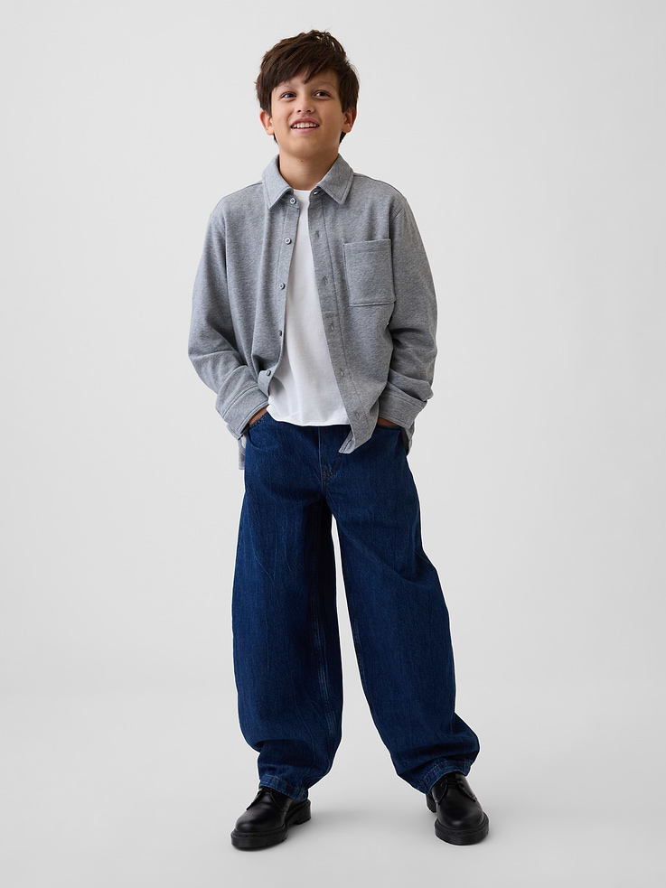 Image number 4 showing, Kids VintageSoft Terry Button-Front Shirt