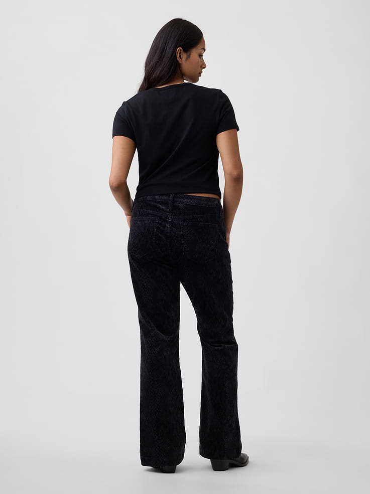 Image 6 of 8, Low Rise Snake Print Long & Lean Corduroy Pants