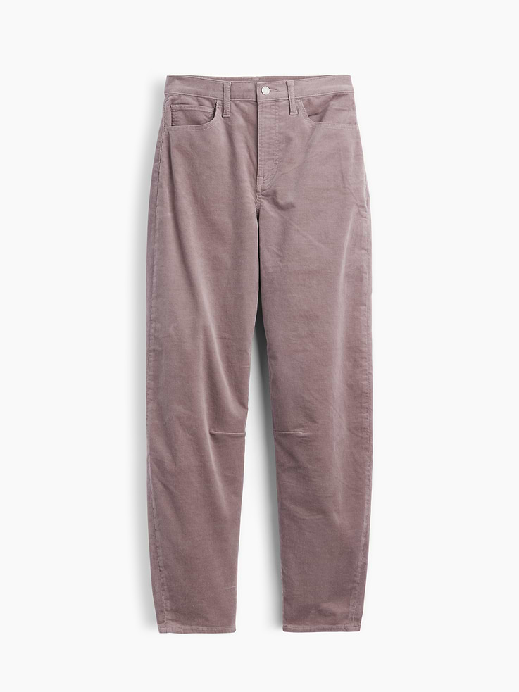 Image 7 of 7, High Rise Barrel Corduroy Pants