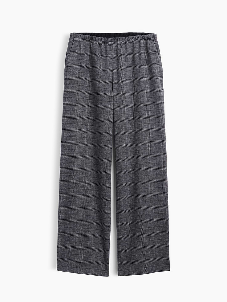 Image 7 of 7, Mid Rise Recycled Pull-On Wide-Leg Pants
