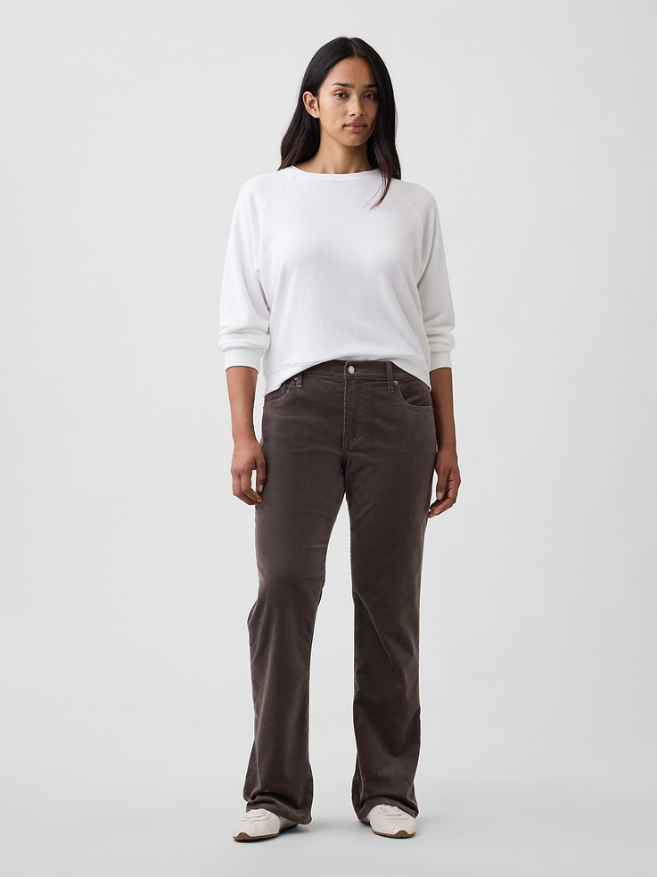Image 5 of 7, Mid Rise Boot Corduroy Pants