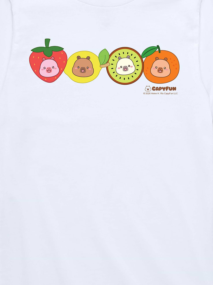 Image number 3 showing, Toddler CapyFun Cabybara Fruits Short Sleeve Graphic T-Shirt