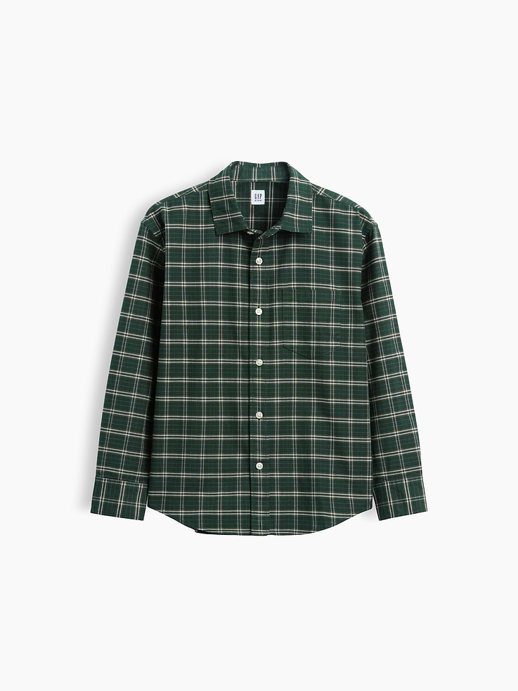 L'image numéro 2 présente Chemise oxford décontractée à carreaux pour Enfant