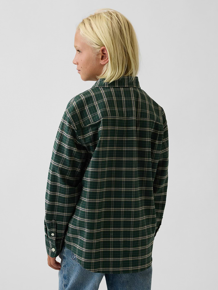 L'image numéro 3 présente Chemise oxford décontractée à carreaux pour Enfant