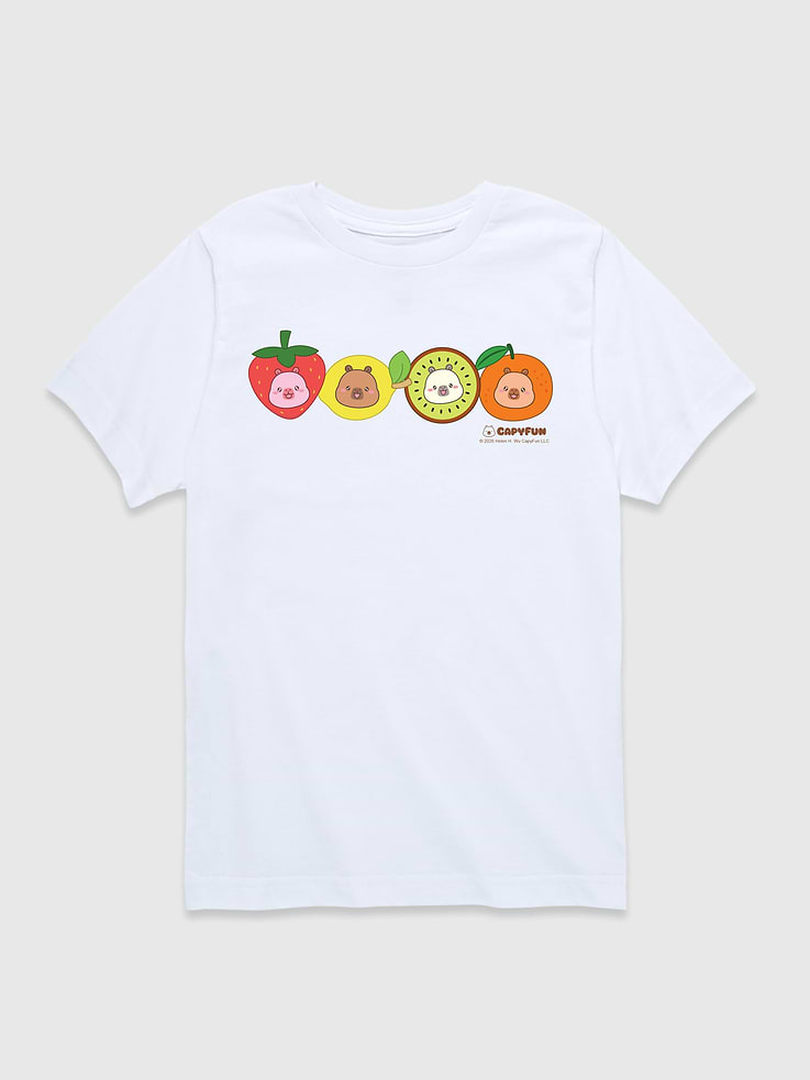 Image number 1 showing, Toddler CapyFun Cabybara Fruits Short Sleeve Graphic T-Shirt