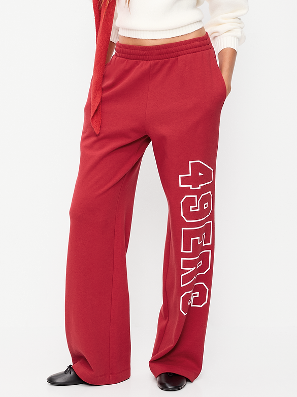San Francisco 49ers High-Waisted SoComfy Wide-Leg Sweatpants for Women