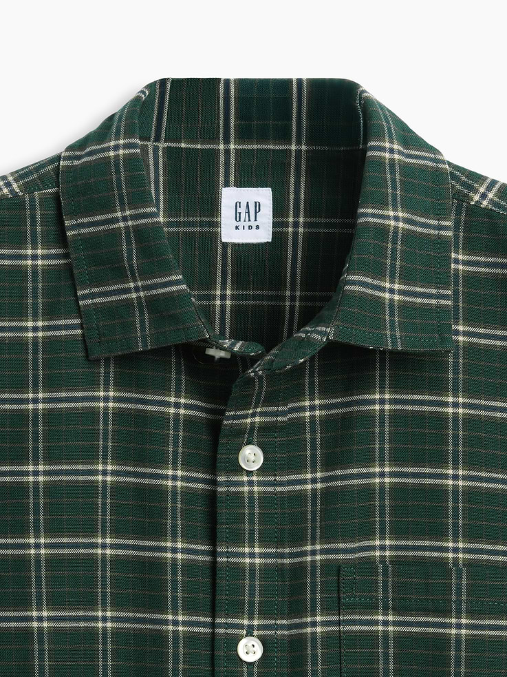 L'image numéro 5 présente Chemise oxford décontractée à carreaux pour Enfant