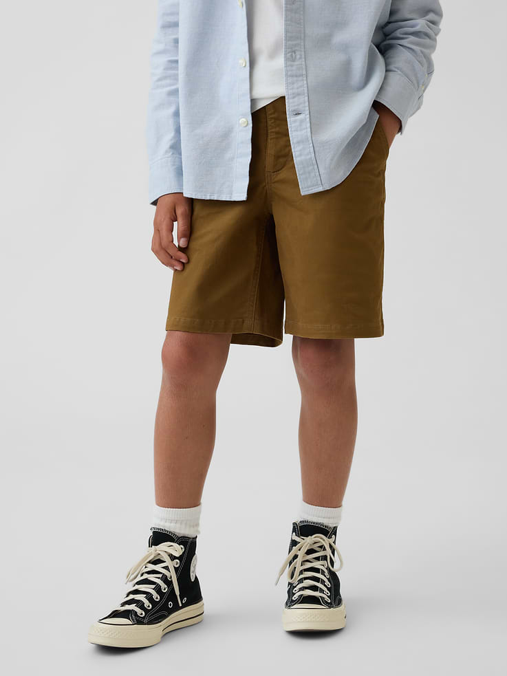 Image number 3 showing, Kids Uniform Stretch Relaxed Khaki Shorts