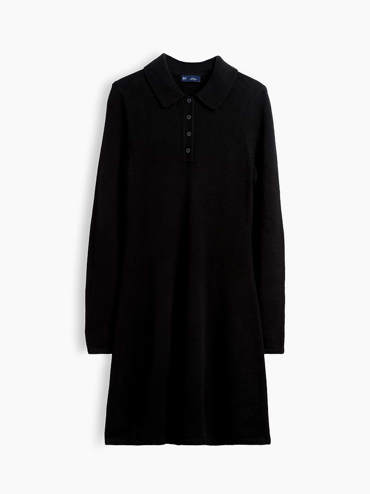 Image 5 of 5, CashSoft Polo Sweater Mini Dress