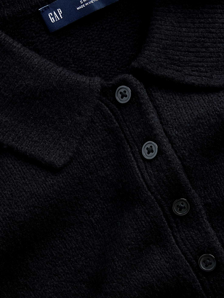 Image 4 of 5, CashSoft Polo Sweater Mini Dress