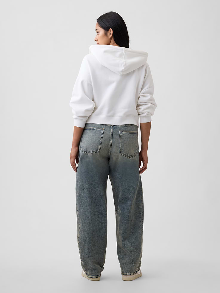 Image number 3 showing, High Rise Barrel Panel Jeans