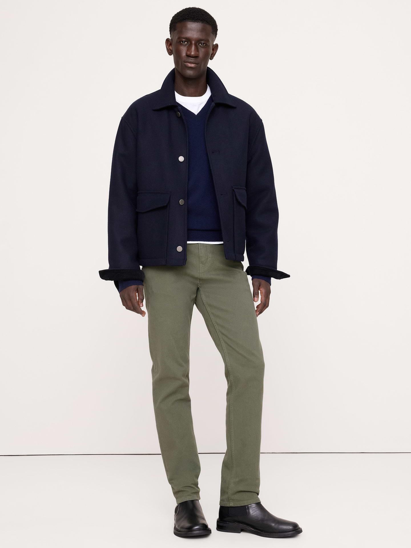 Image number 1 showing, Slim Brushed Traveler Pant