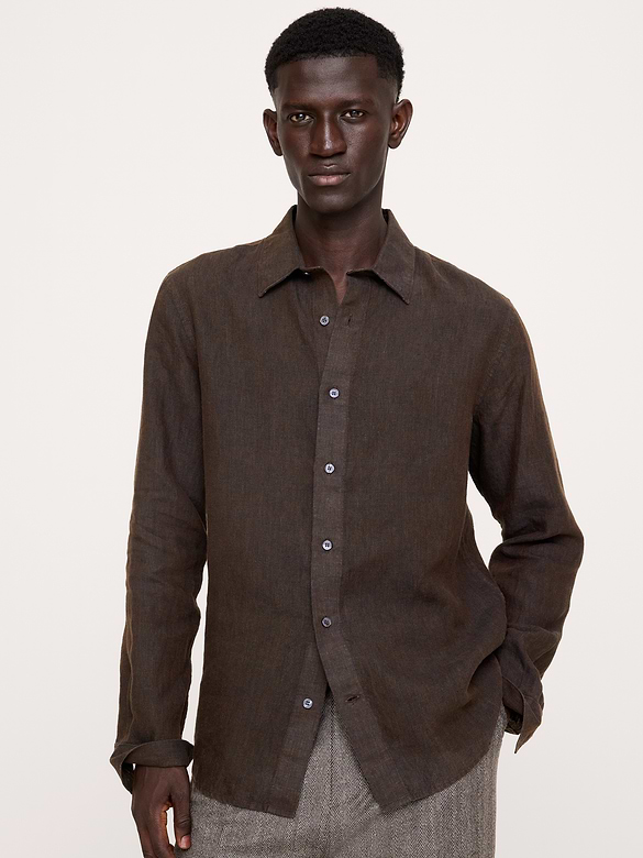 Slim-Fit Linen Shirt