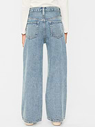 Image 2 of 5, High-Waisted Baggy Rhinestone Wide-Leg Jeans for Girls
