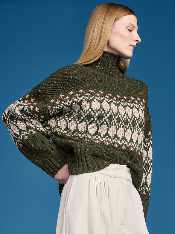 Old Navy x Altuzarra Fair Isle Mock-Neck Sweater