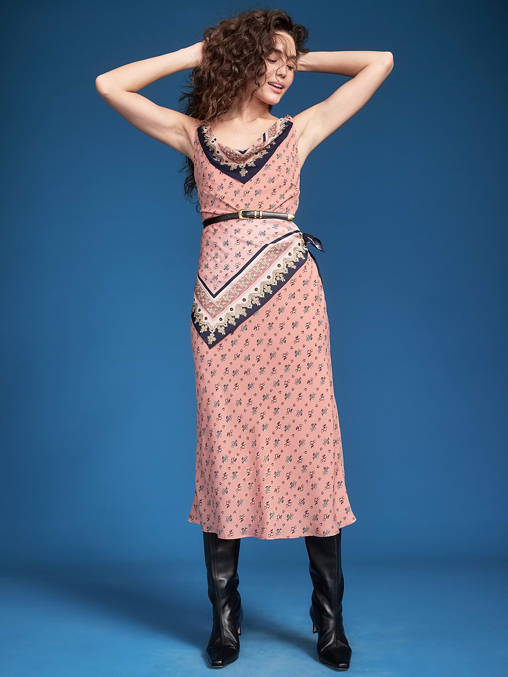 Image 3 of 7, Old Navy x Altuzarra Handkerchief Midi Dress