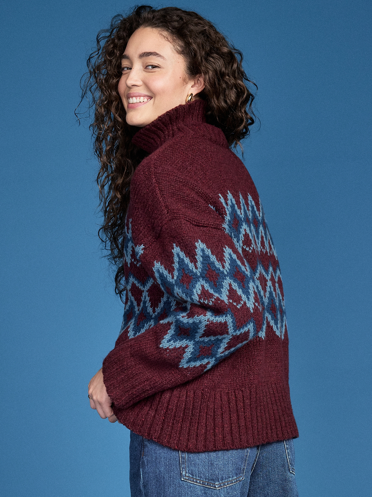 Old Navy x Altuzarra Fair Isle Mock-Neck Sweater | Old Navy