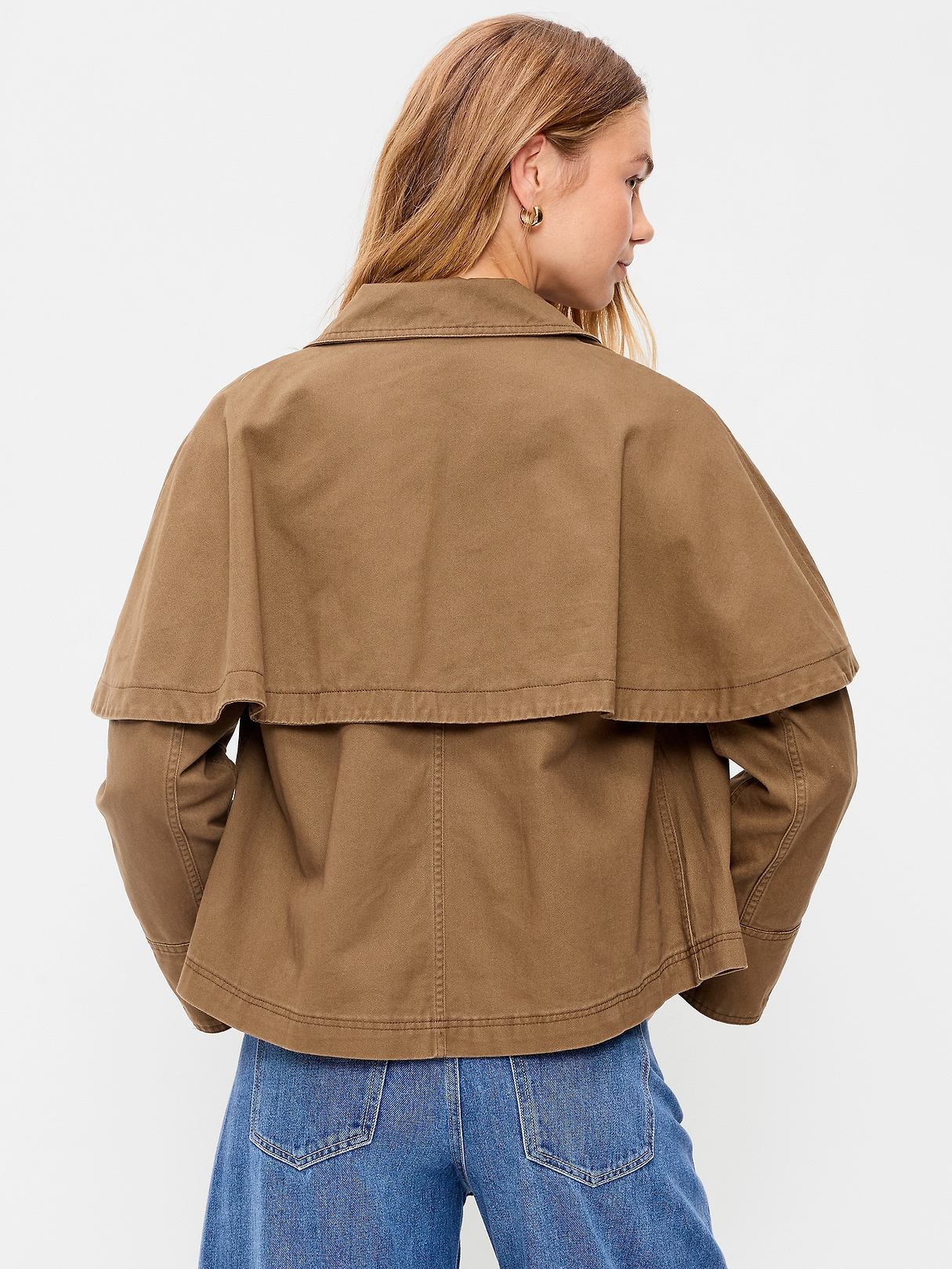 Twill Cape Jacket | Old Navy