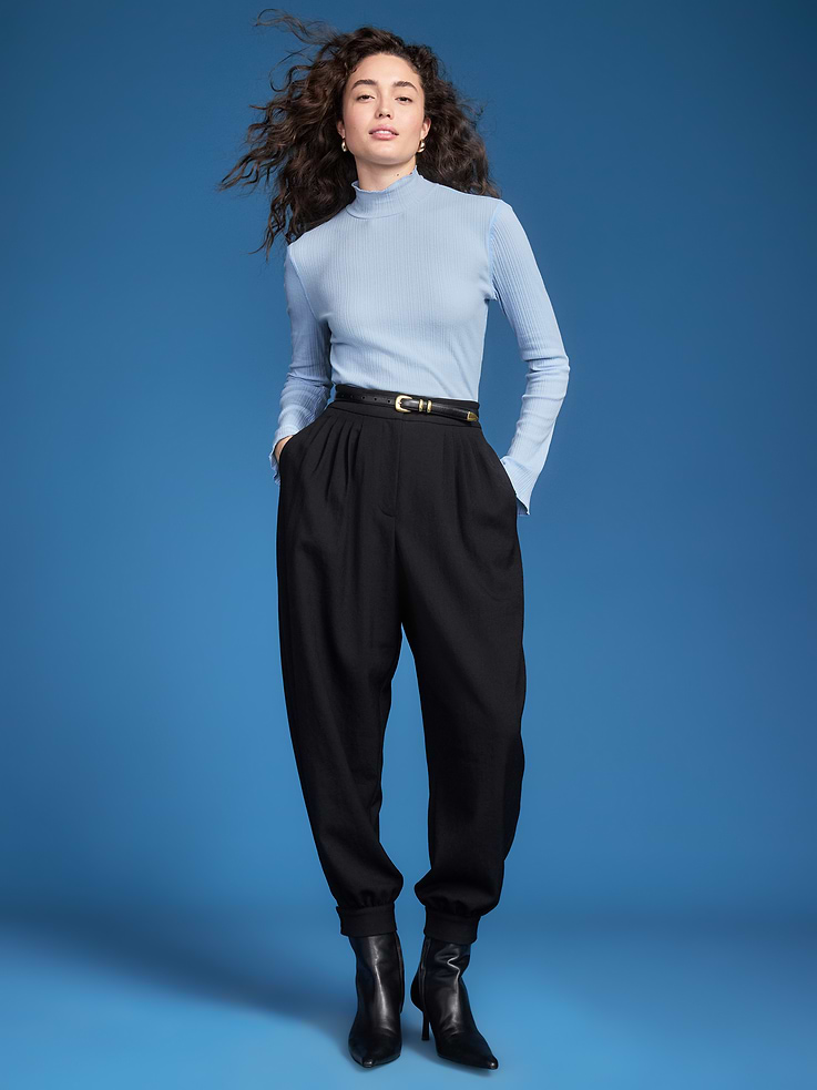 Image 3 de 6, Haut ajusté côtelé à manches longues Old Navy x Altuzarra