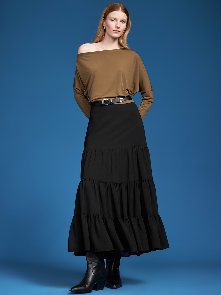Image 2 of 6, Old Navy x Altuzarra Tiered Swing Maxi Skirt