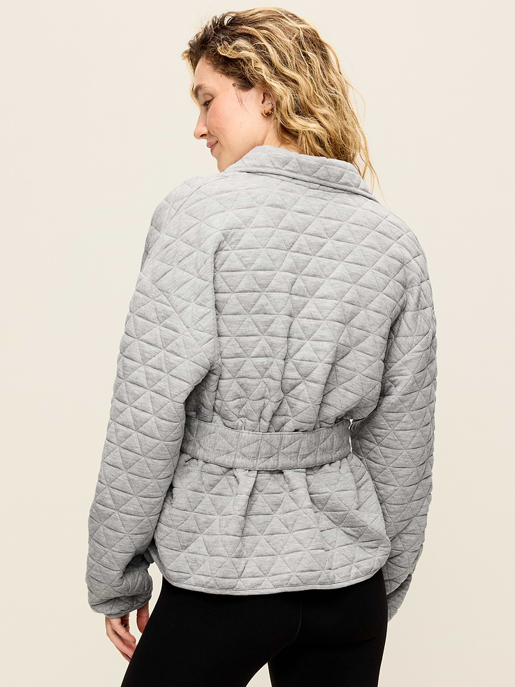 Image number 2 showing, Quilted Bounce Fleece Wrap-Front Jacket
