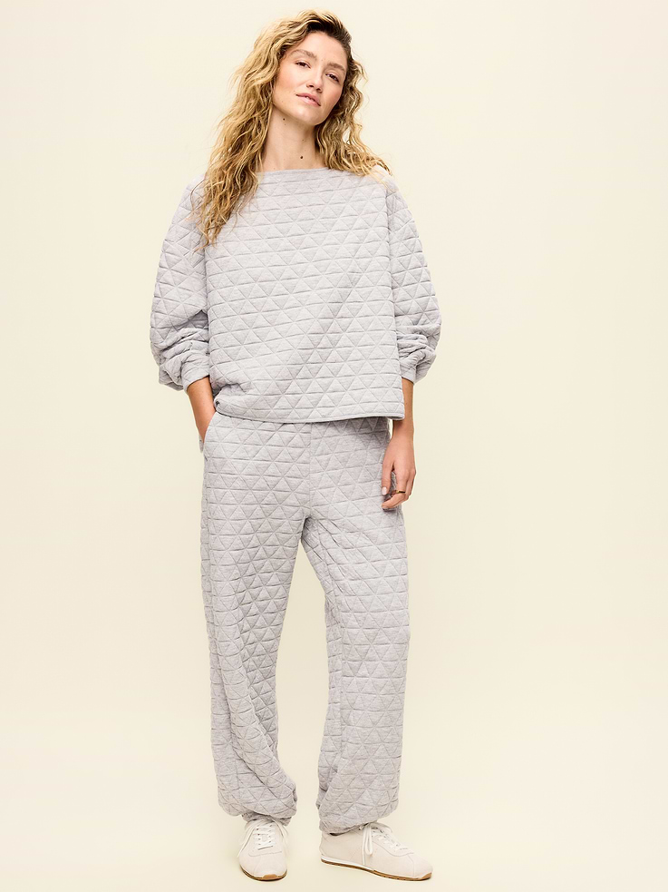 Image 2 of 5, Quilted Bounce Fleece Sweatpants