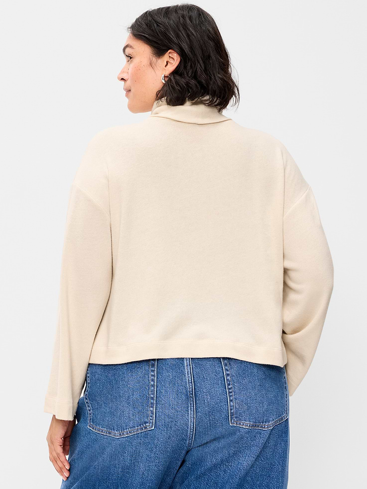 Image 7 of 7, Long-Sleeve Oversized Turtleneck Sweater