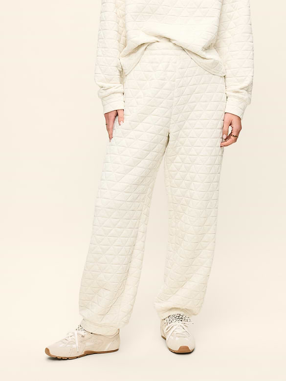 Pantalon en molleton raffiné matelassé