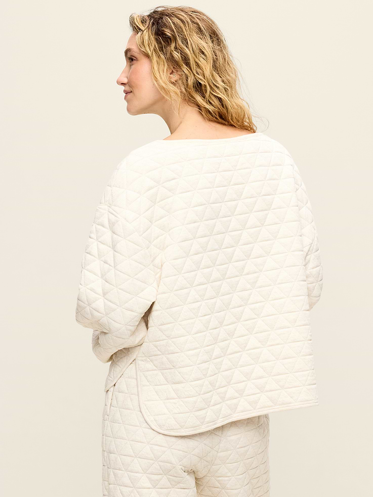 Image number 2 showing, Quilted Bounce Boatneck Sweatshirt