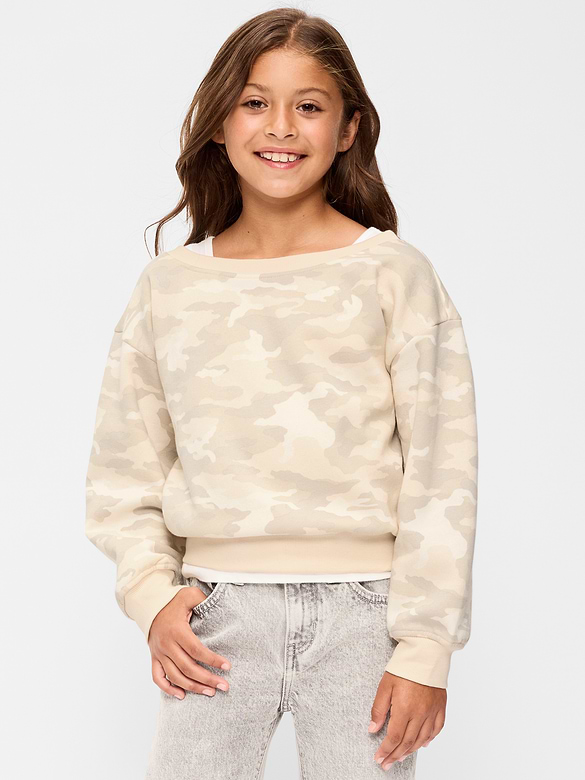 Off-Shoulder Sweatshirt for Girls