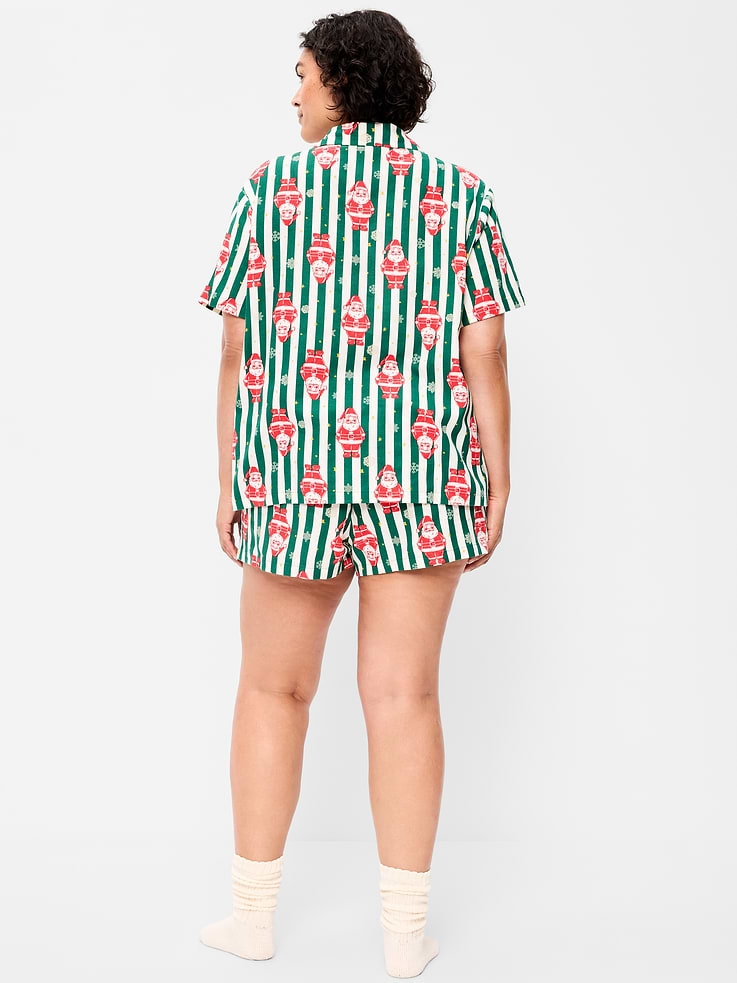 Image 7 of 7, Flannel Pajama Short Set for Women