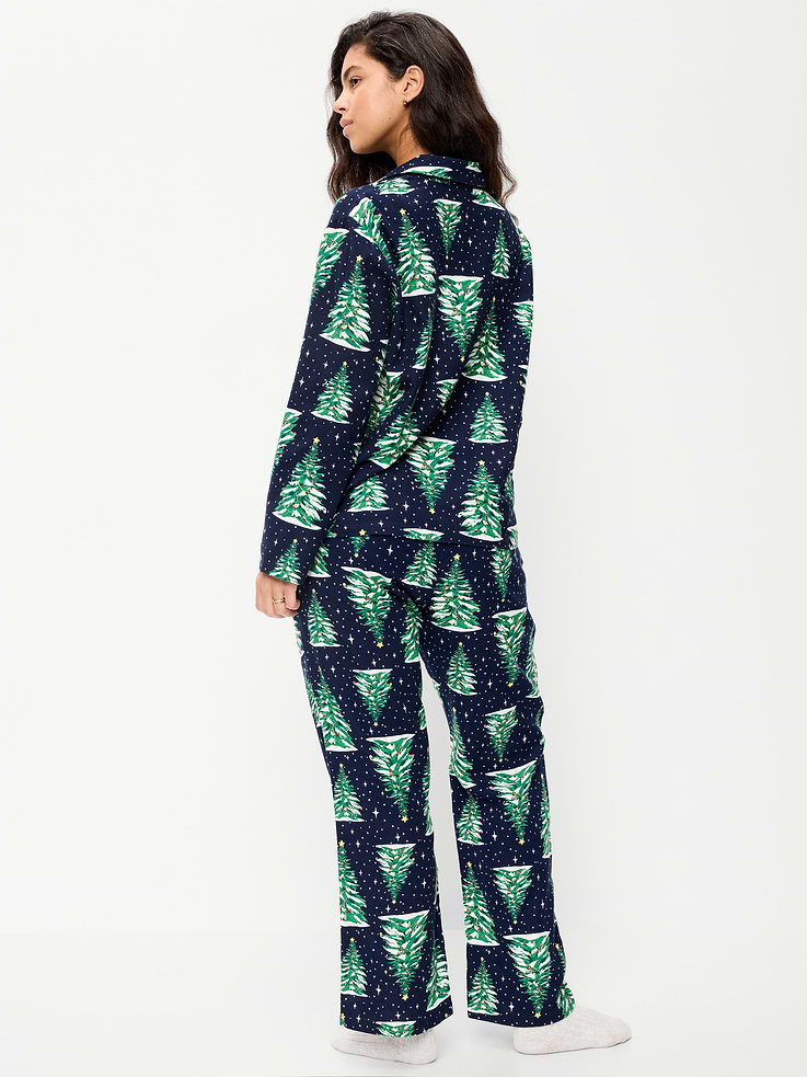 Image 6 de 8, Pyjama en flanelle à motif pour femme