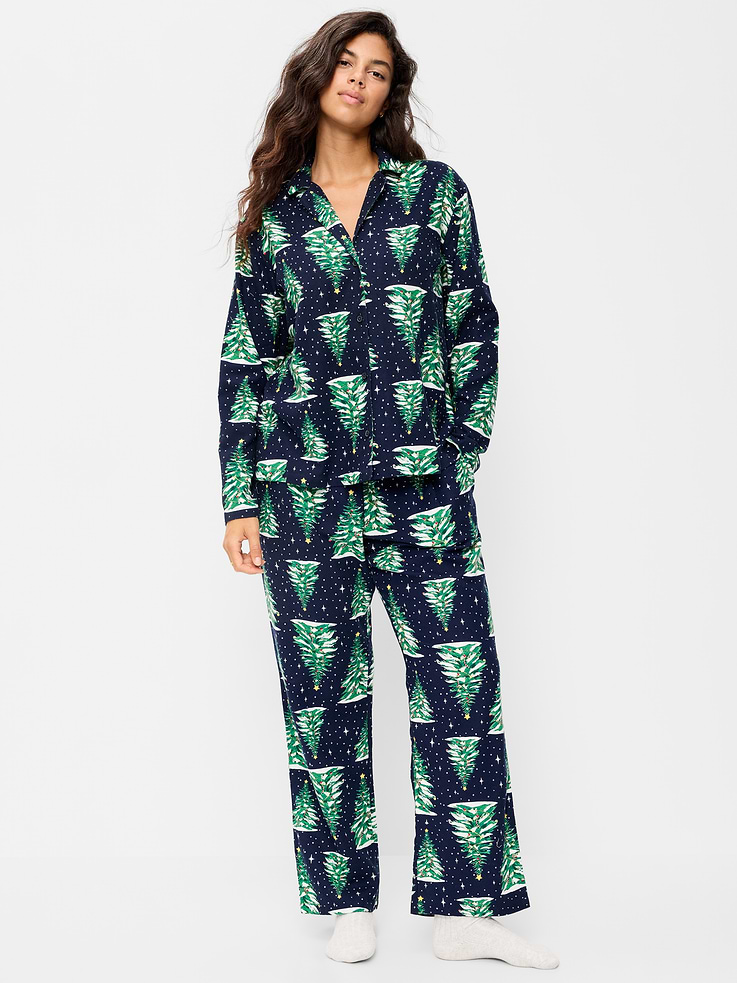 Image 5 de 8, Pyjama en flanelle à motif pour femme