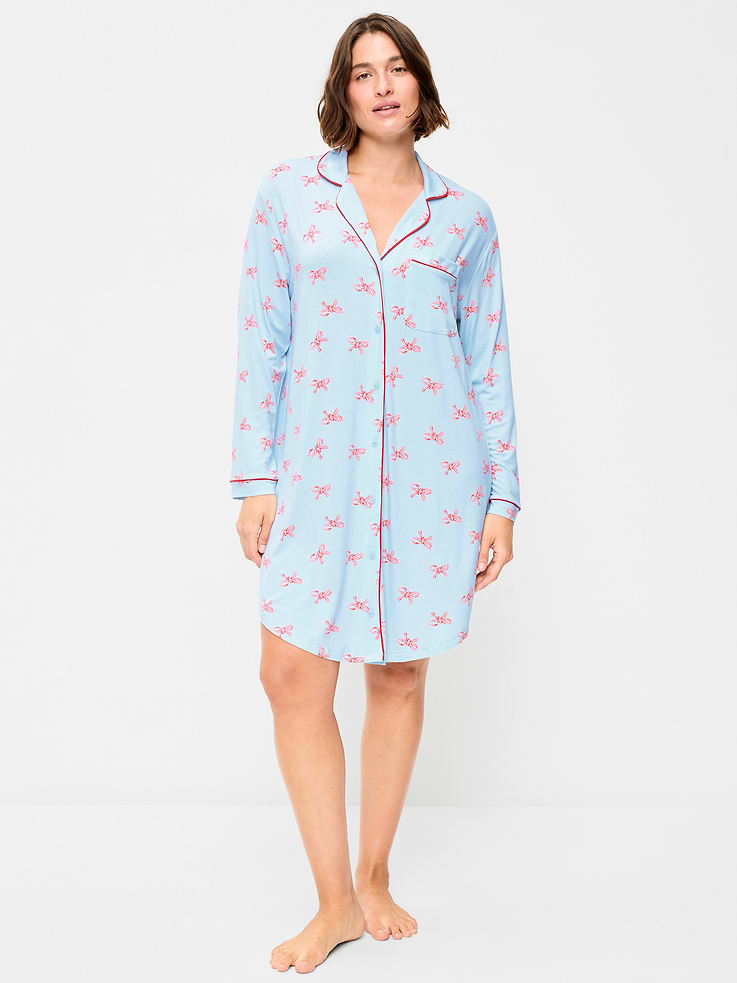 Image 4 of 7, Knit Jersey Sleep Dress