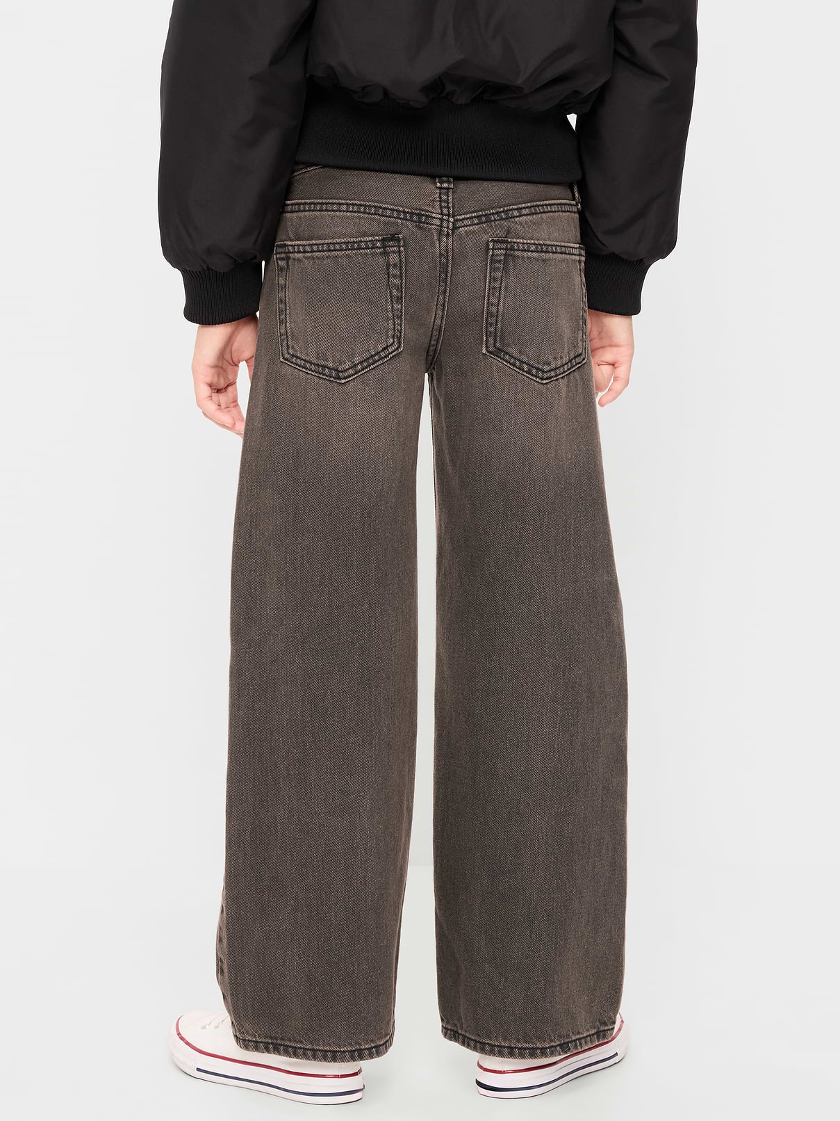 Image number 3 showing, Low-Rise Baggy Wide-Leg Jeans for Girls