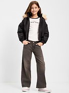 Image number 1 showing, Low-Rise Baggy Wide-Leg Jeans for Girls