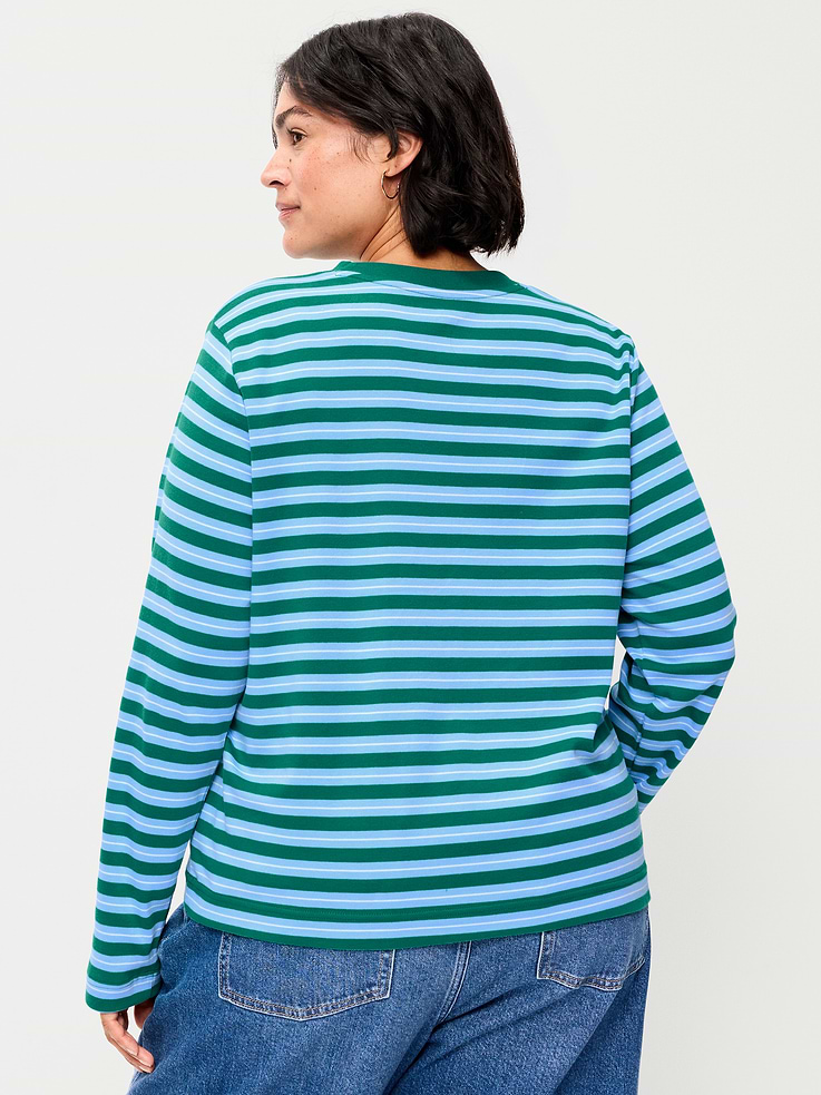 Image 8 de 8, T-shirt en tissu épais à manches longues