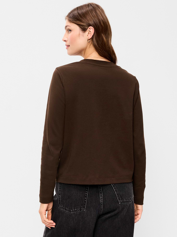 Image 2 of 8, Heavyweight Long-Sleeve Crew-Neck T-Shirt