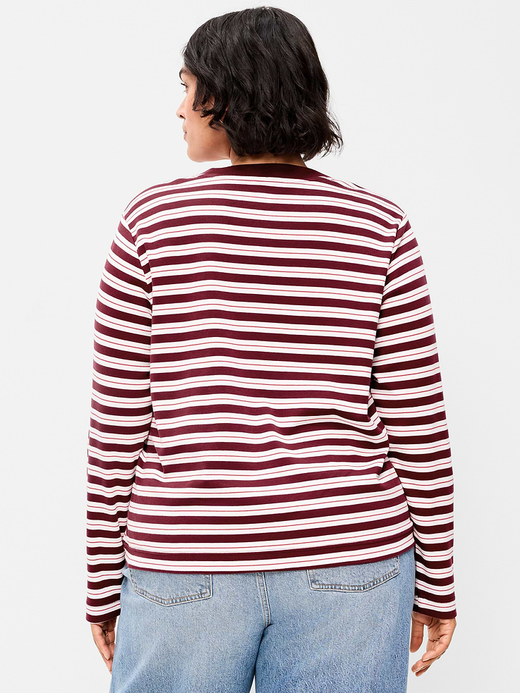 Image 8 de 8, T-shirt en tissu épais à manches longues