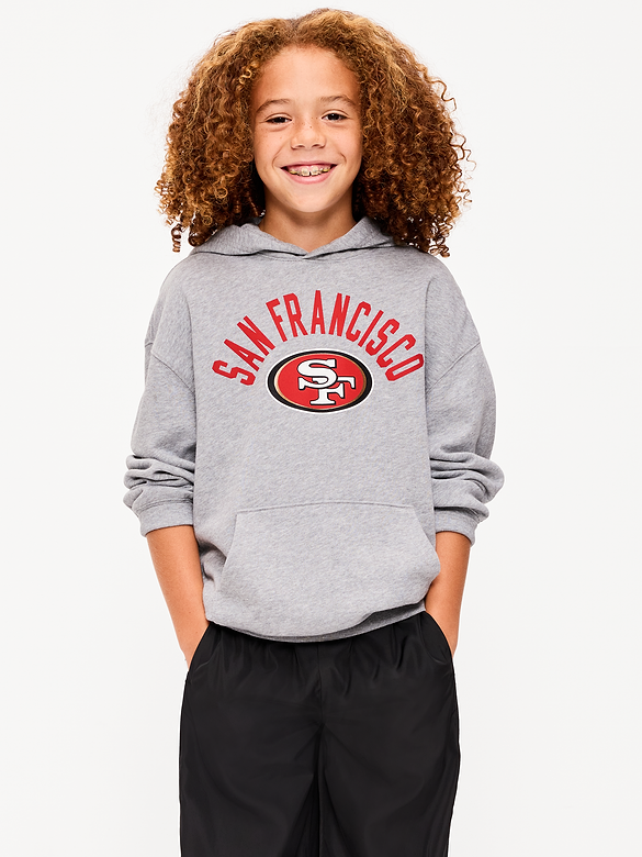 San Francisco 49ers Oversized Pullover Hoodie for Boys