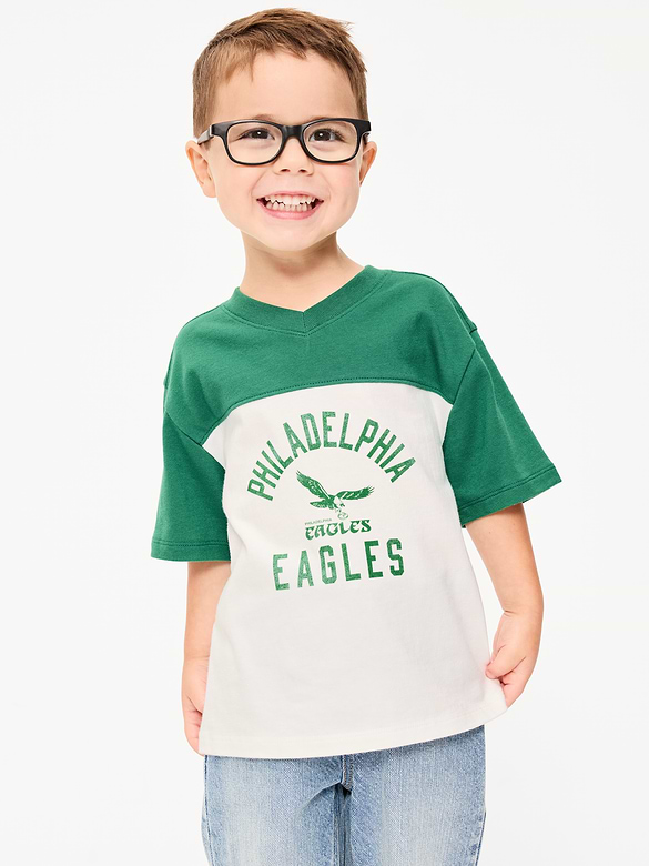 Philadelphia Eagles Oversized Graphic Football T-Shirt for Toddler Boys