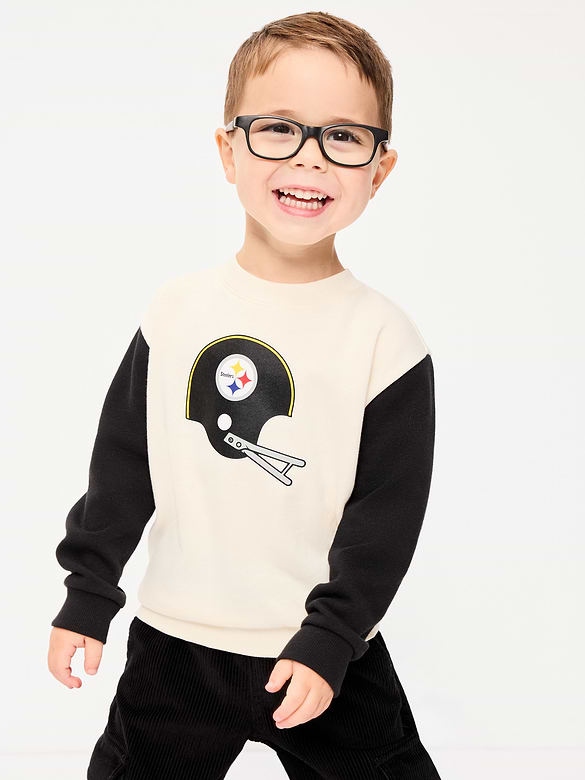 Pittsburgh Steelers Oversized Crew-Neck Sweatshirt for Toddler Boys