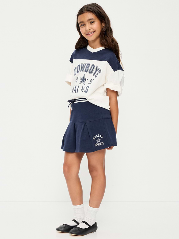 Dallas Cowboys French Terry Pleated Skort for Girls