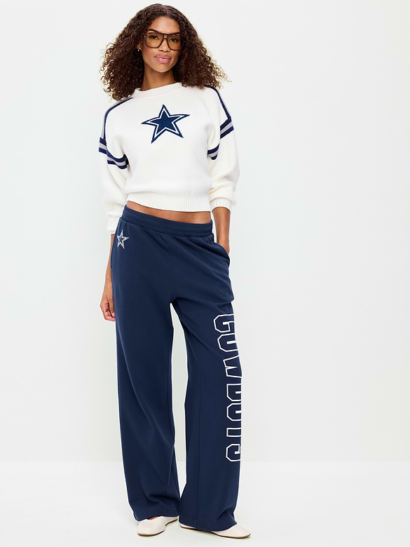 Dallas Cowboys High-Waisted SoComfy Wide-Leg Sweatpants for Women
